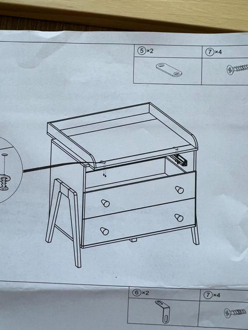 Bladvergroter commode Petite Amelie, NIEUW, Cerise/Brise, Kinderen en Baby's, Kinderkamer | Commodes en Kasten, Nieuw, Commode