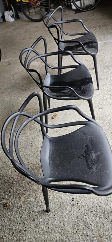 3x Kartell Masters Chair – zwart designstoelen beschikbaar voor biedingen