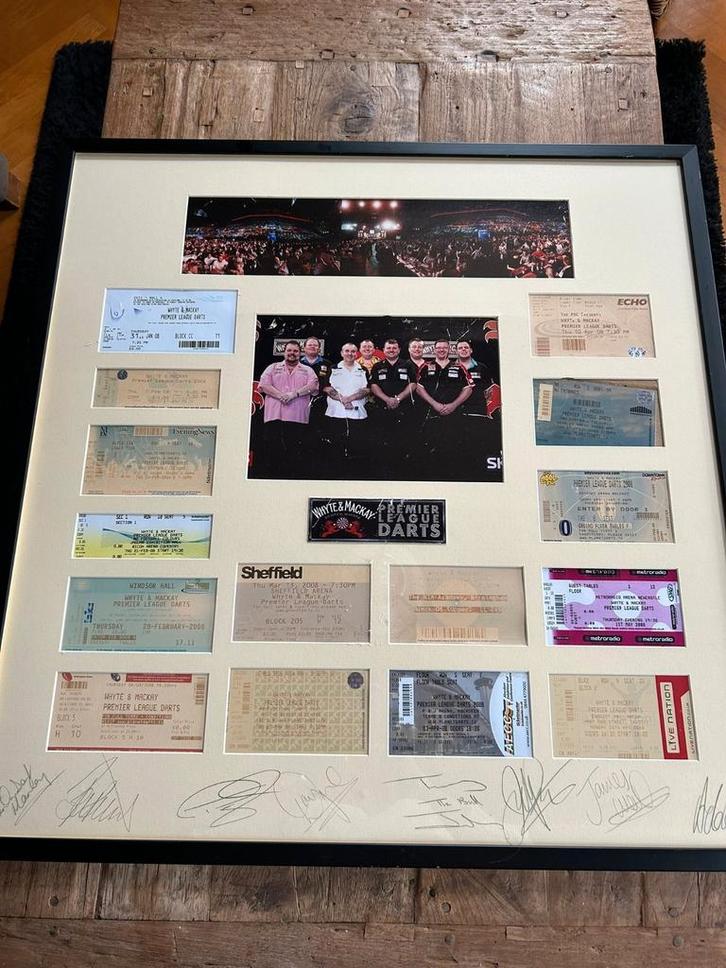 Unieke lijst. Premier league darts. Gesigneerd., Sport en Fitness, Darts, Nieuw, Overige typen, Ophalen of Verzenden