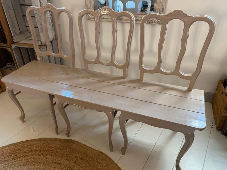 Brocante houten bank, Antiek en Kunst, Antiek | Meubels | Tafels, Ophalen