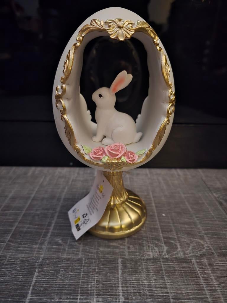Paasei met Konijn Decoratie, Diversen, Pasen, Ophalen of Verzenden, Nieuw