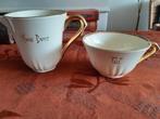 Oude melkkan+kop NOUS DEUX en TOI Salins, Antiek en Kunst, Antiek | Servies los, Verzenden