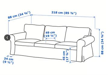Twee Ektorp IKEA banken (3-zits) te koop - afbeelding 5