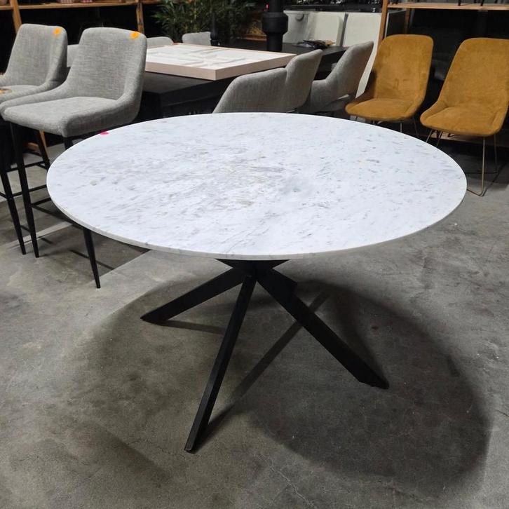 Ronde Wit Marmeren Eettafel Tomochi 120 cm Light & Living, Antiek en Kunst, Antiek | Meubels | Tafels, Ophalen