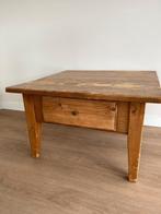 Oud geloogde grenen tafel 80x80x50 cm, Gebruikt, Minder dan 50 cm, Rechthoekig, 50 tot 100 cm