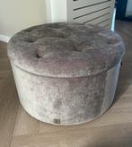 Riviera Maison poef met afneembare deksel, Huis en Inrichting, Ophalen, Zo goed als nieuw, Rond, Stof