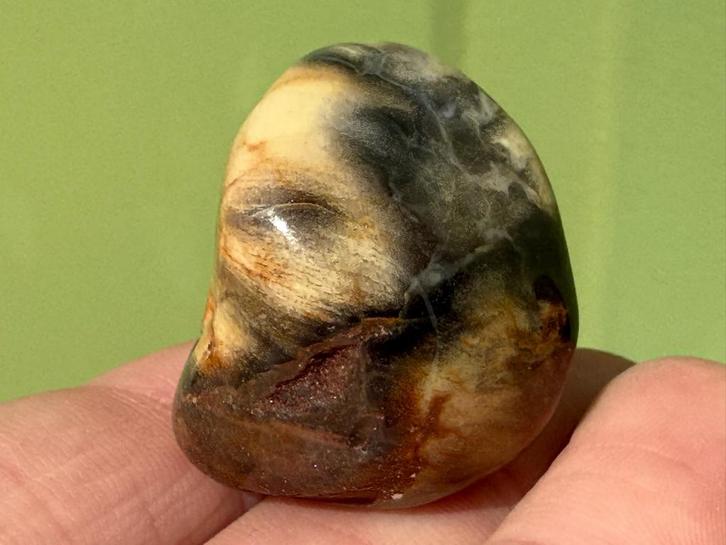 Polychroom jaspis broekzaksteen mineralen uit Zwitserland, Verzamelen, Mineralen en Fossielen, Mineraal, Ophalen of Verzenden