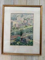Aquarel Margaret Corbin 1986 Tenerife, Antiek en Kunst, Ophalen