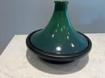 Le Creuset Tajine 27 cm 2,3 liter kleur Emerald green, Huis en Inrichting, Gietijzer, Ophalen of Verzenden, Zo goed als nieuw