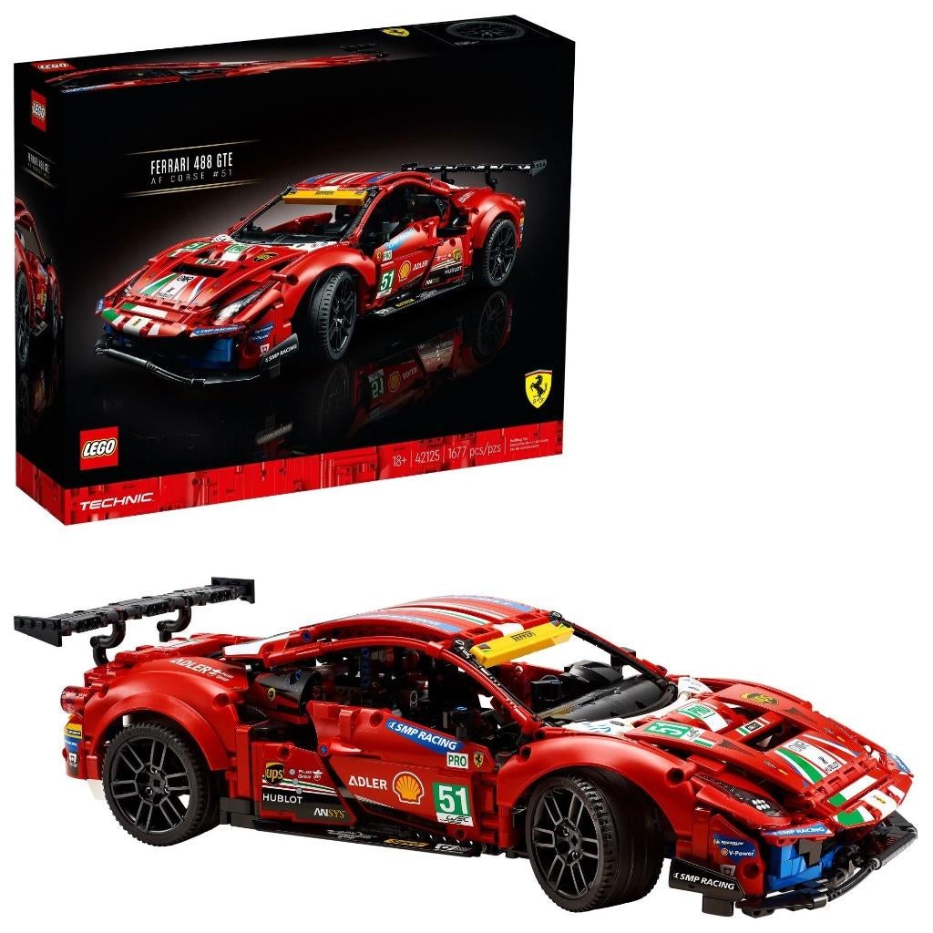 Lego Technic Ferrari 488 GTE #51 (42125), Ophalen, Zo goed als nieuw, Complete set, Lego