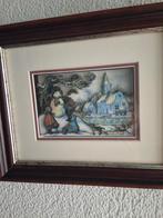 Schilderijtje van Anton Pieck, Ophalen, Hout, Minder dan 50 cm, Minder dan 50 cm