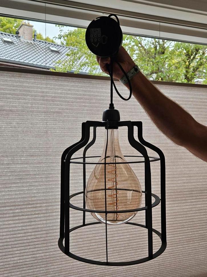 Industriële Hanglampen - Set van 2, Huis en Inrichting, Lampen | Hanglampen, Zo goed als nieuw, Minder dan 50 cm, Metaal, Ophalen
