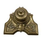 Messing inktstel met porseleinen inktpotje - Art Nouveau -