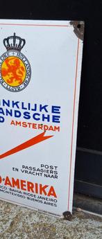 Emaille reclamebord van de Koninklijke Hollandsche Lloyd., Reclamebord, Gebruikt, ., Ophalen of Verzenden