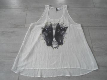 Divided; Zeer leuke voile tanktop A-lijn; maat 42 beschikbaar voor biedingen