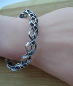 zilveren open slavenarmband [406], Sieraden, Tassen en Uiterlijk, Verzenden, Zo goed als nieuw, Zilver, Zilver