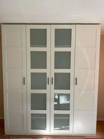 PAX IKEA kledingkast deuren frosted glas en wit 50cm x 229cm