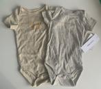 Calvin Klein 2 rompertjes taupe/ grijs mt 62/68 NIEUW, Kinderen en Baby's, Babykleding | Maat 62, Nieuw, Calvin Klein, Ophalen of Verzenden