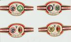 Sigarenbandjes voetbal 1963 - 1971 4 stuks, Ophalen of Verzenden, Zo goed als nieuw, Sigarenbandjes
