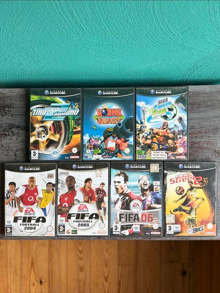 GameCube Games Set - FIFA, Need for Speed, Worms, Spelcomputers en Games, Games | Nintendo GameCube, Gebruikt, Sport, 1 speler