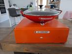 Le Creuset wokpan 36cm, Huis en Inrichting, Keuken | Potten en Pannen, Ophalen of Verzenden, Zo goed als nieuw, Gietijzer, Wok