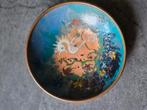 antieke handgeschilderde cloisonne messing zeepaardje schaal, Antiek en Kunst, Ophalen of Verzenden