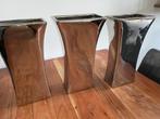3 Vazen Chroom Zilverkleurig, Ophalen of Verzenden, Zo goed als nieuw, Overige kleuren, Minder dan 50 cm