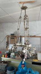 Kroonluchters 1op stroom en op lampen olie, Huis en Inrichting, Ophalen, Glas