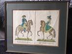 gravure prins willem5,Wilhelmina vof van pruisen,paarden, Antiek en Kunst, Ophalen