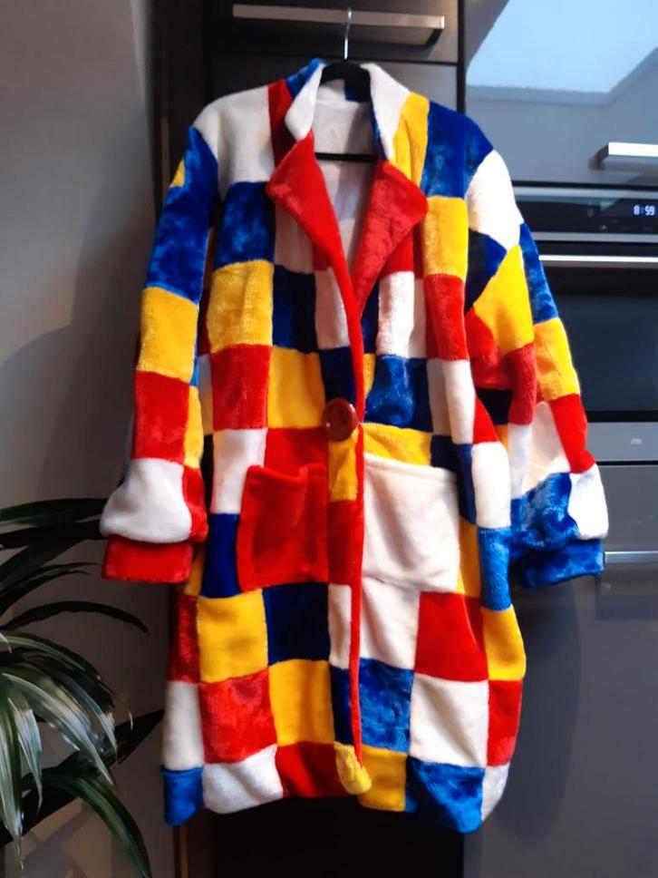 Prachtige pluche clown jas carnaval kostuum heerlijk warm, Kleding | Heren, Carnavalskleding en Feestkleding, Zo goed als nieuw