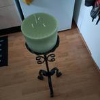 Kandelaar met kaars, Huis en Inrichting, Woonaccessoires | Zuilen en Pilaren, Ophalen of Verzenden, Zo goed als nieuw