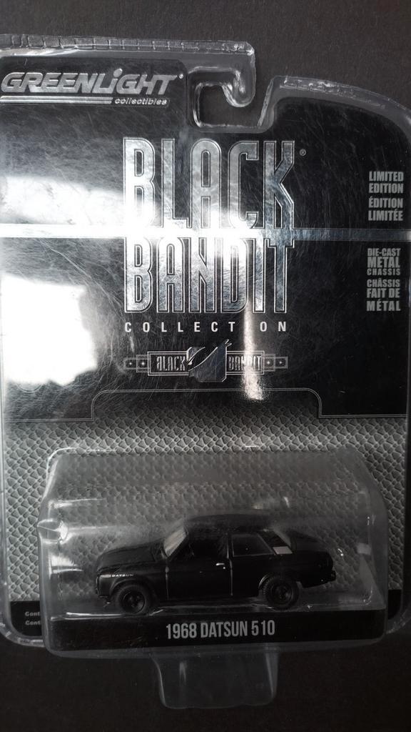 Datsun 510 1:64 3inch Greenlight Black Bandit Pol, Hobby en Vrije tijd, Modelauto's | Overige schalen, Zo goed als nieuw, Ophalen of Verzenden