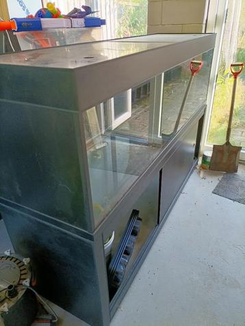 aquarium 200cm, 50cm diep en circa 50cm hoog qua waterlijn beschikbaar voor biedingen