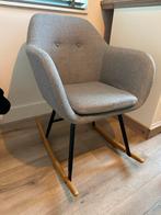 Moderne Schommelstoel Grijs/Blauw, Huis en Inrichting, Fauteuils, Ophalen, 75 tot 100 cm, Zo goed als nieuw, 50 tot 75 cm