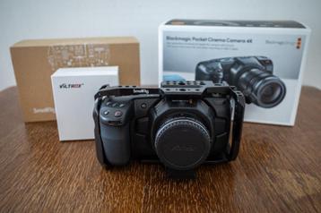 Blackmagic Pocket Cinema Camera 4K + Viltrox EF-M2 en cage beschikbaar voor biedingen