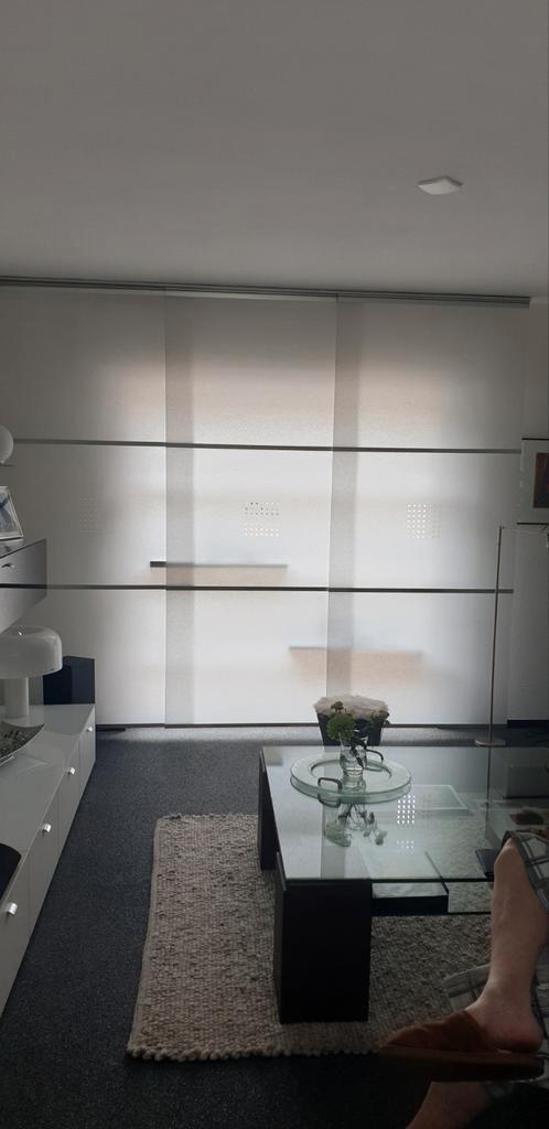 Paneelgordijnen, Huis en Inrichting, Stoffering | Gordijnen en Lamellen, Gebruikt, 200 cm of meer, 50 tot 100 cm, Wit, Crème, Beige