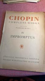 Chopin complete werken deel 4 Inpromptus bladmuziek piano, Piano, Gebruikt, Ophalen of Verzenden