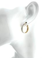 9 Karaat Oorhangers / Creolen Strass Diameter 2 cm / 4 mm, Overige materialen, Hangers, -, -