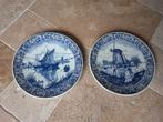 Delftsblauwe Wandborden - Hollands Landschap, Antiek en Kunst, Antiek | Wandborden en Tegels, Ophalen