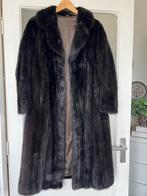 Vintage lange winterjas bontjas donkerbruin maat S, Ophalen, Zo goed als nieuw, Maat 38/40 (M), Bruin