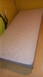 Beige 1 persoons boxspring 90x200 cm met matras, Huis en Inrichting, Slaapkamer | Boxsprings, Ophalen, 90 cm, Eenpersoons, Crème