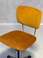Gispen burostoel vintage design bureaustoel geel ribstof, Huis en Inrichting, Stoelen, Gebruikt, Vintage, Ophalen of Verzenden