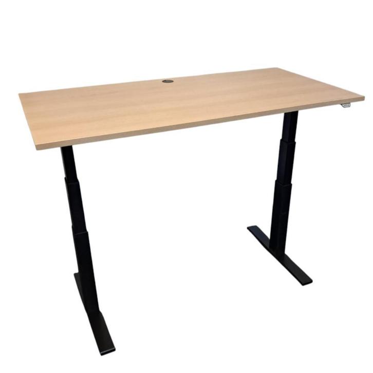 Elektrisch Zit Sta Bureau Zwart Nieuw Blad 160 x 80, Huis en Inrichting, Bureaus, Gebruikt, Stabureau, Elektrisch, In hoogte verstelbaar