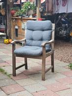 2 hardhouten stoelen inc kussen s, Tuin en Terras, Ophalen of Verzenden, Zo goed als nieuw, Hout
