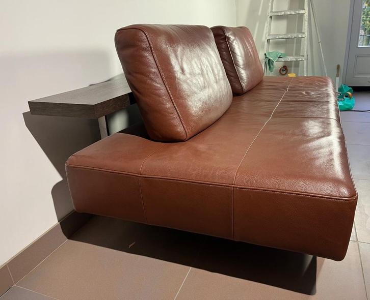 Rolf benz bank, Huis en Inrichting, Banken | Bankstellen, Gebruikt, Driepersoons, 200 tot 250 cm, 75 tot 100 cm, Leer, Ophalen