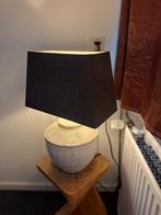 TAFELLAMP INCL. langwerpige bruine KAP,  betonlook voet, Ophalen, Overige materialen, Uw stijl, Zo goed als nieuw