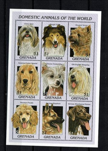grenada 1997 pf blok honden dogs zoogdieren beschikbaar voor biedingen