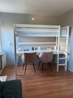 Prachtige hoogslaper met bureau incl. lattenbodem en matras, Huis en Inrichting, Slaapkamer | Stapelbedden en Hoogslapers, 90 cm
