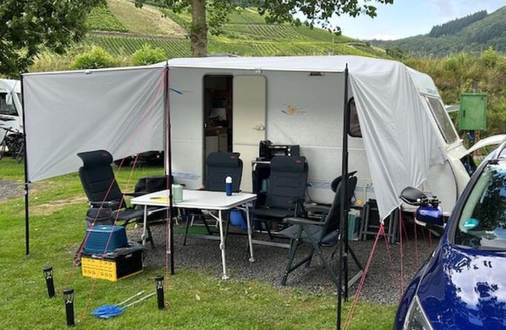 Marvella Schuifluifel Maat 5 incl. 3 Stokken €180, Caravans en Kamperen, Caravan accessoires, Zo goed als nieuw, Ophalen of Verzenden