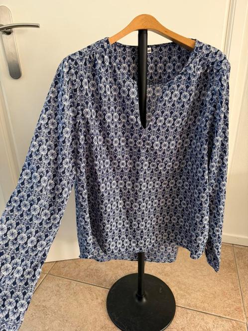 Blouse tuniek maat 48 Zeeman blauw witte print, Kleding | Dames, Blouses en Tunieken, Zo goed als nieuw, Maat 46/48 (XL) of groter